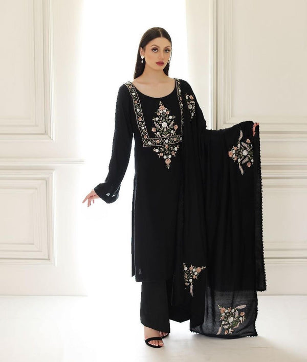 Stunning Designer Party Wear Top, Palazzo & Dupatta Set - Embroidered Elegance for Fashionable Women