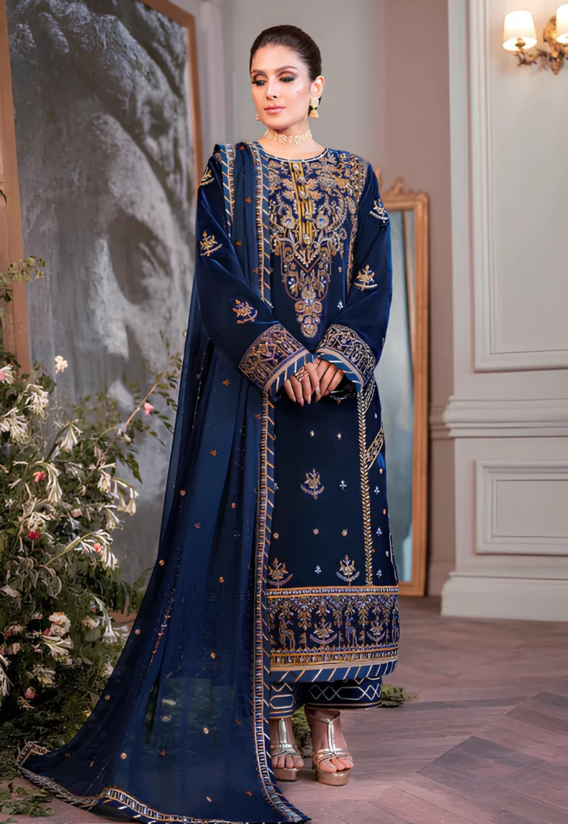 Velvet Pakistani Suit 2024