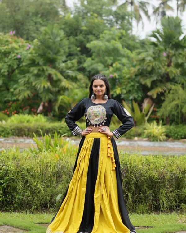 Best Black & Yellow Lehenga Choli For Navratri