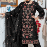 Arish Black Pakistani Salwar Suit Set