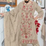Arish Lite Brown Pakistani Salwar Suit Set