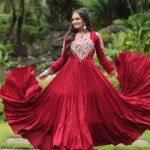 Perfect Red Navratri Gown For Womens