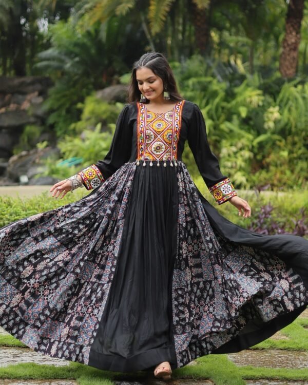 Navratri Special Black Gown For Women