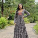 Black Navratri Gown For Womens