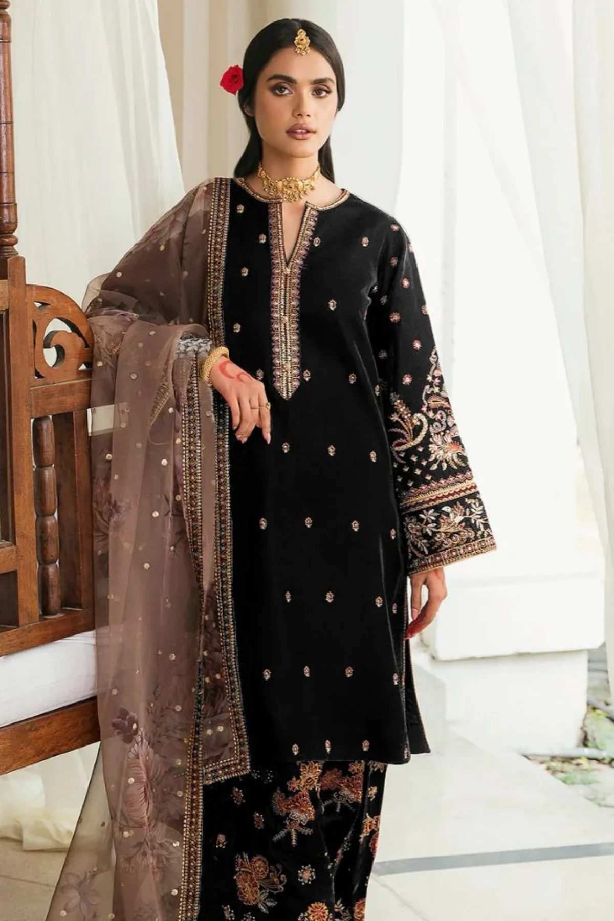 Black Salwar Suit For Karva Chauth