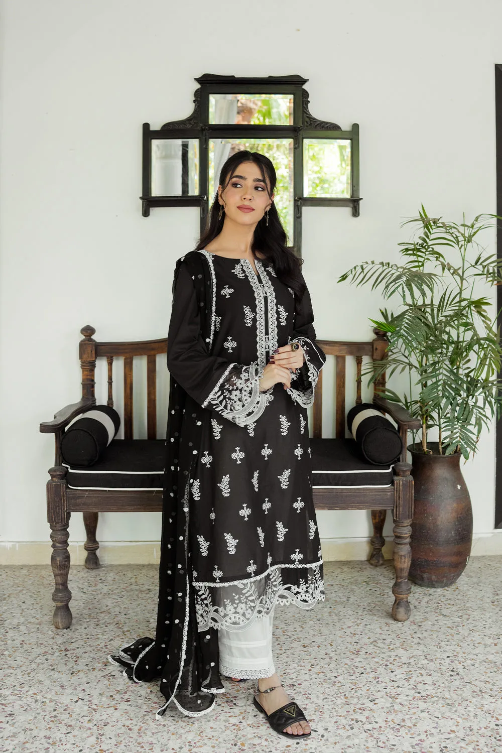 Black Pakistani Salwar Suit in India