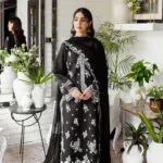 Black Cotton Pakistani Salwar Suit in India