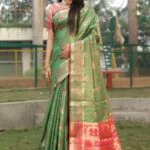 Green Organza Silk Saree