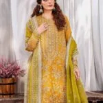 Lime Yellow Pure Georgette Salwar Suit Set