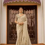 Green Pure Silk Tissue Saree For Diwali