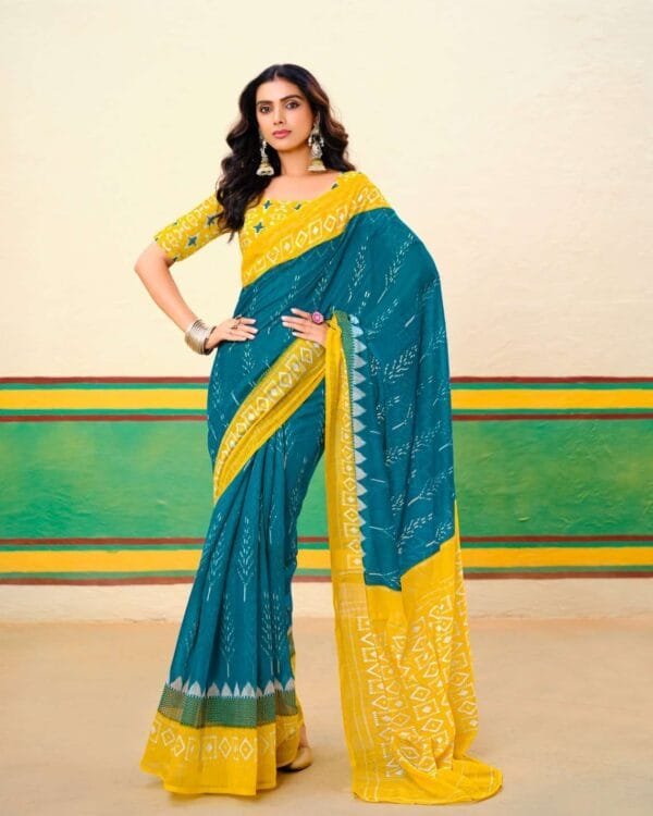 Mulmul Cotton Ikkat Saree Online