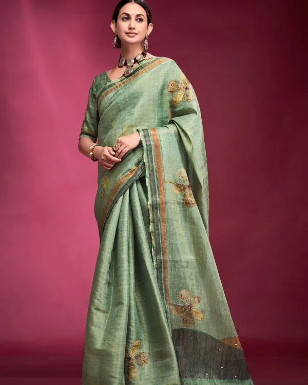 Tusser Silk Saree For Women