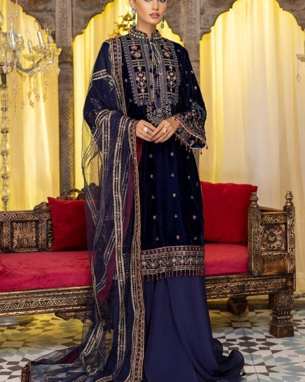 Velvet Salwar Suit Set For Karwa Chauth 2024