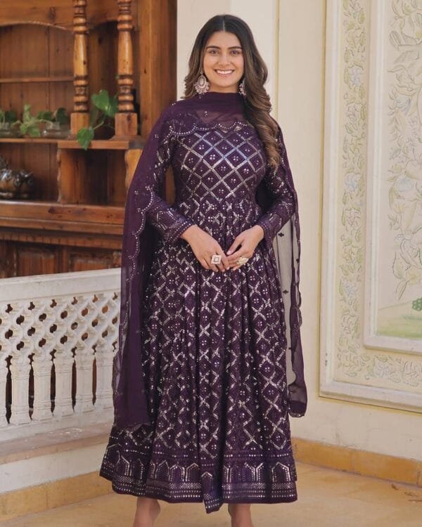 Purple Gown For Women