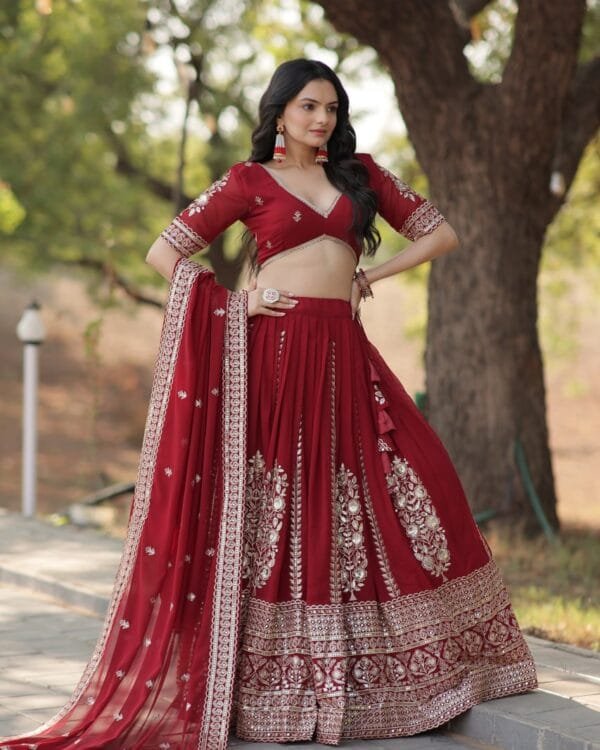 Red Chaniya Choli Set For Navratri