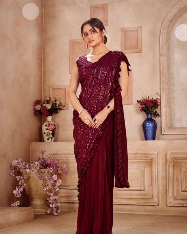 Ready-Made Party Wear Saree For Women