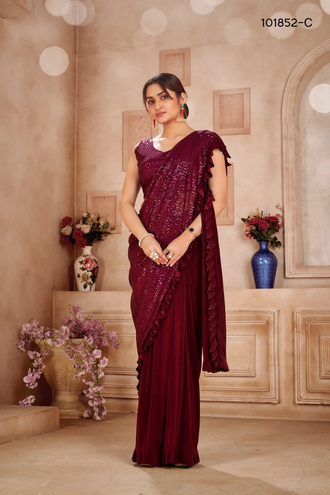Ready-Made Party Wear Saree For Women