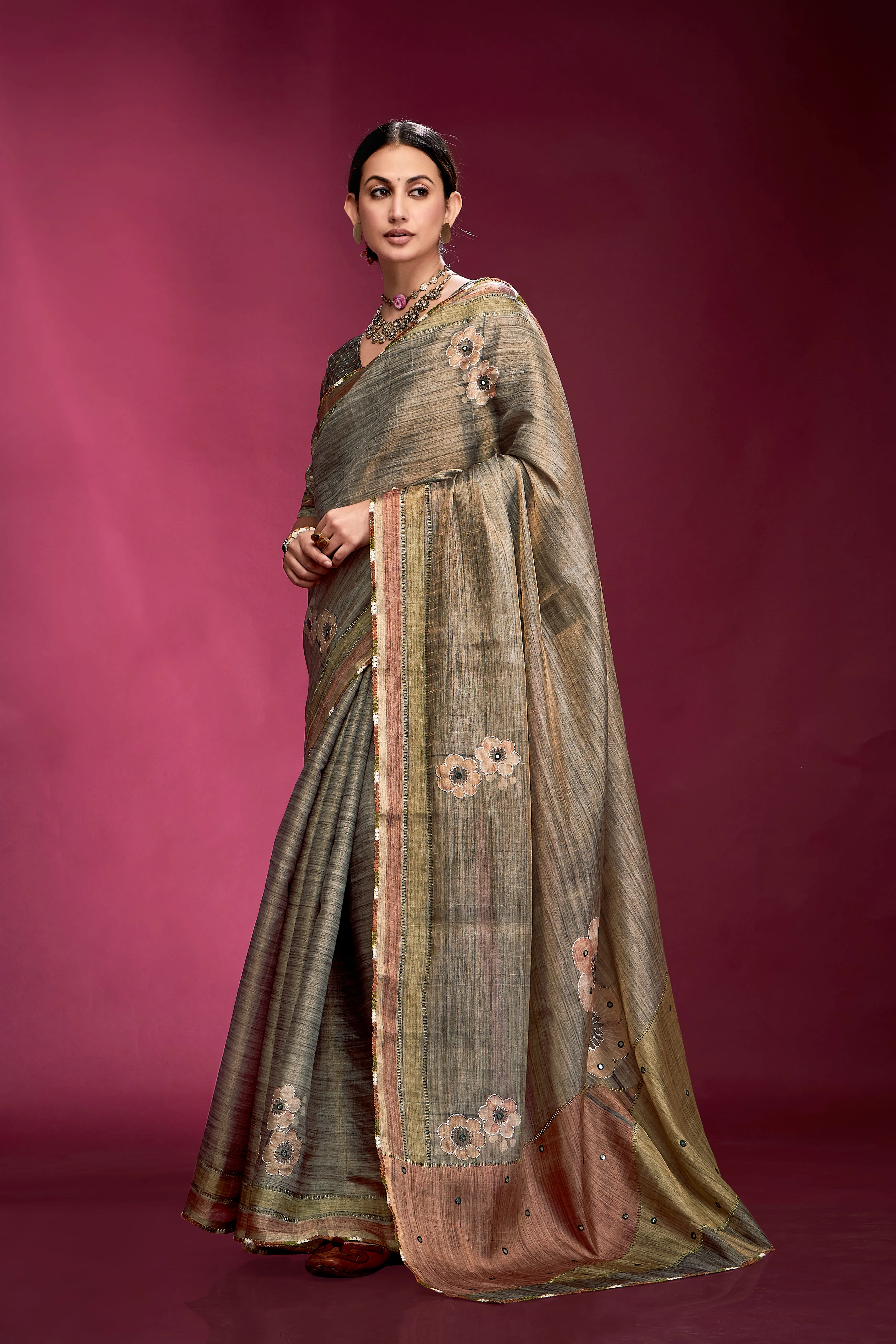 Tusser Silk Saree For Women