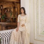 white gharara suit set online