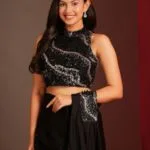 Full Stitched Black Saree Party Wear For Wedding