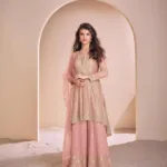 Peach Sharara Suit For Sangeet