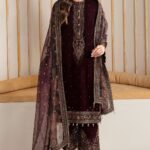 velvet suit with dupatta