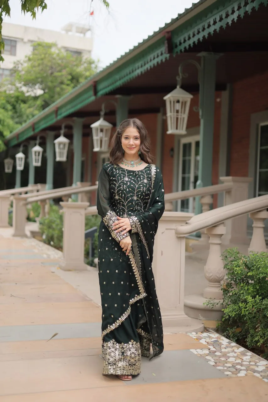 Designer Silk Kurti Plazo Set Online Shopping