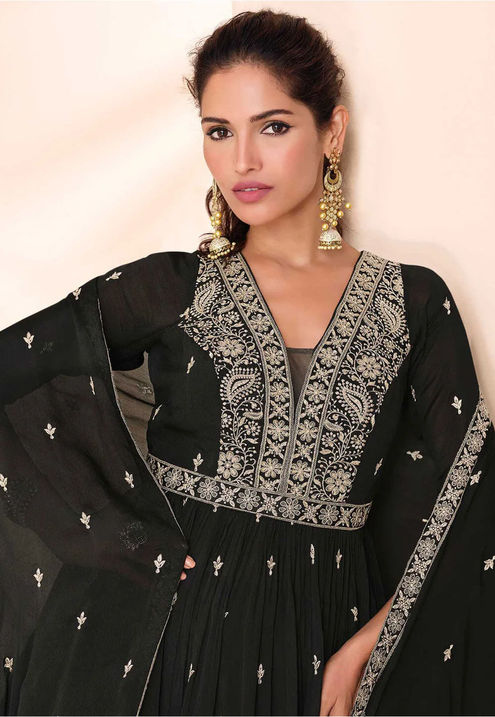 Designer Black Palazzo Suit for Wedding Parties