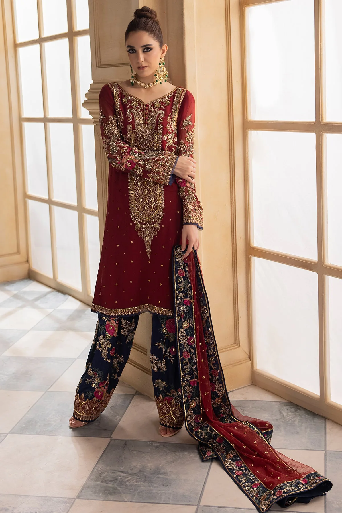 Royal Velvet Salwar Suit Set with Elegant Embroidery