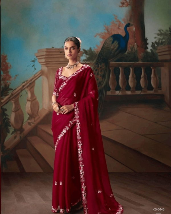 Hot Saree Designer Fancy Embroidery | Arish Creation