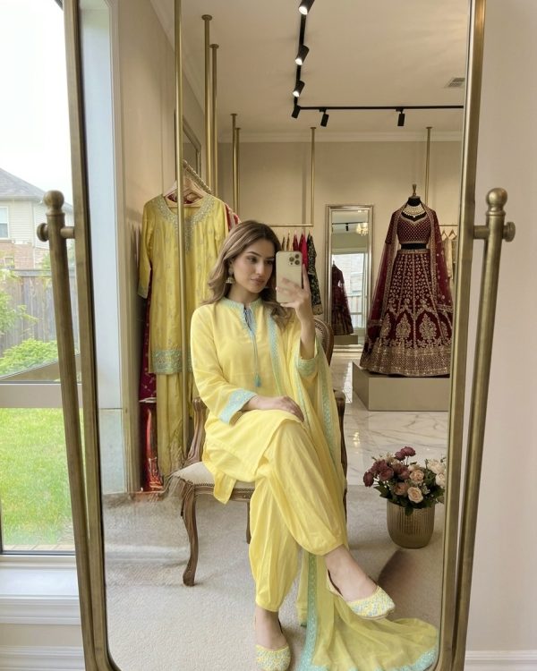 yellow suit with pant