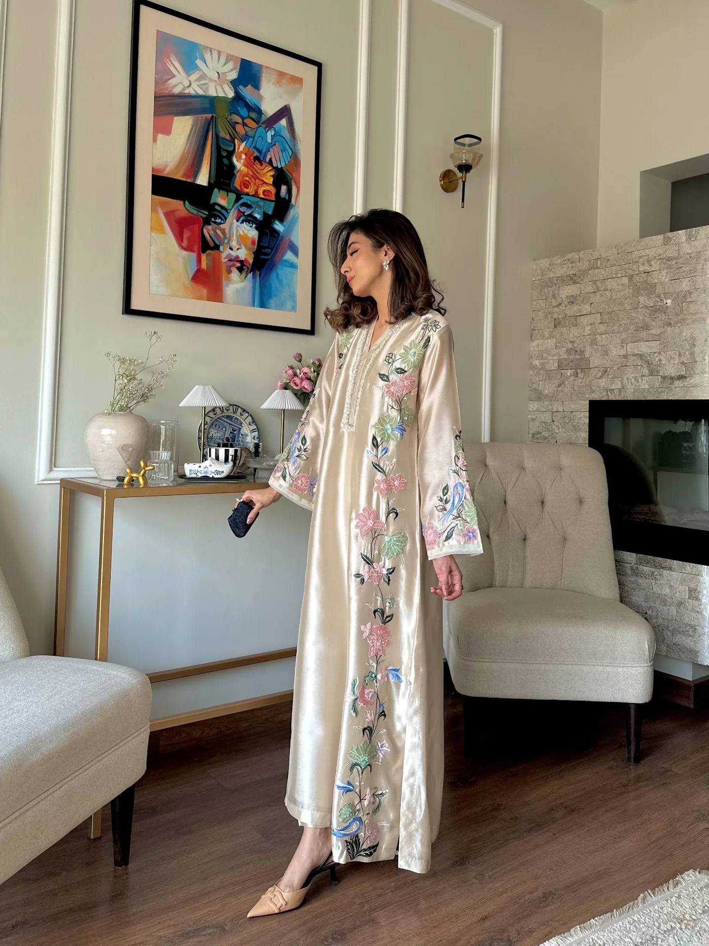 Designer Party Wear Kaftan Set with Dupatta | Women