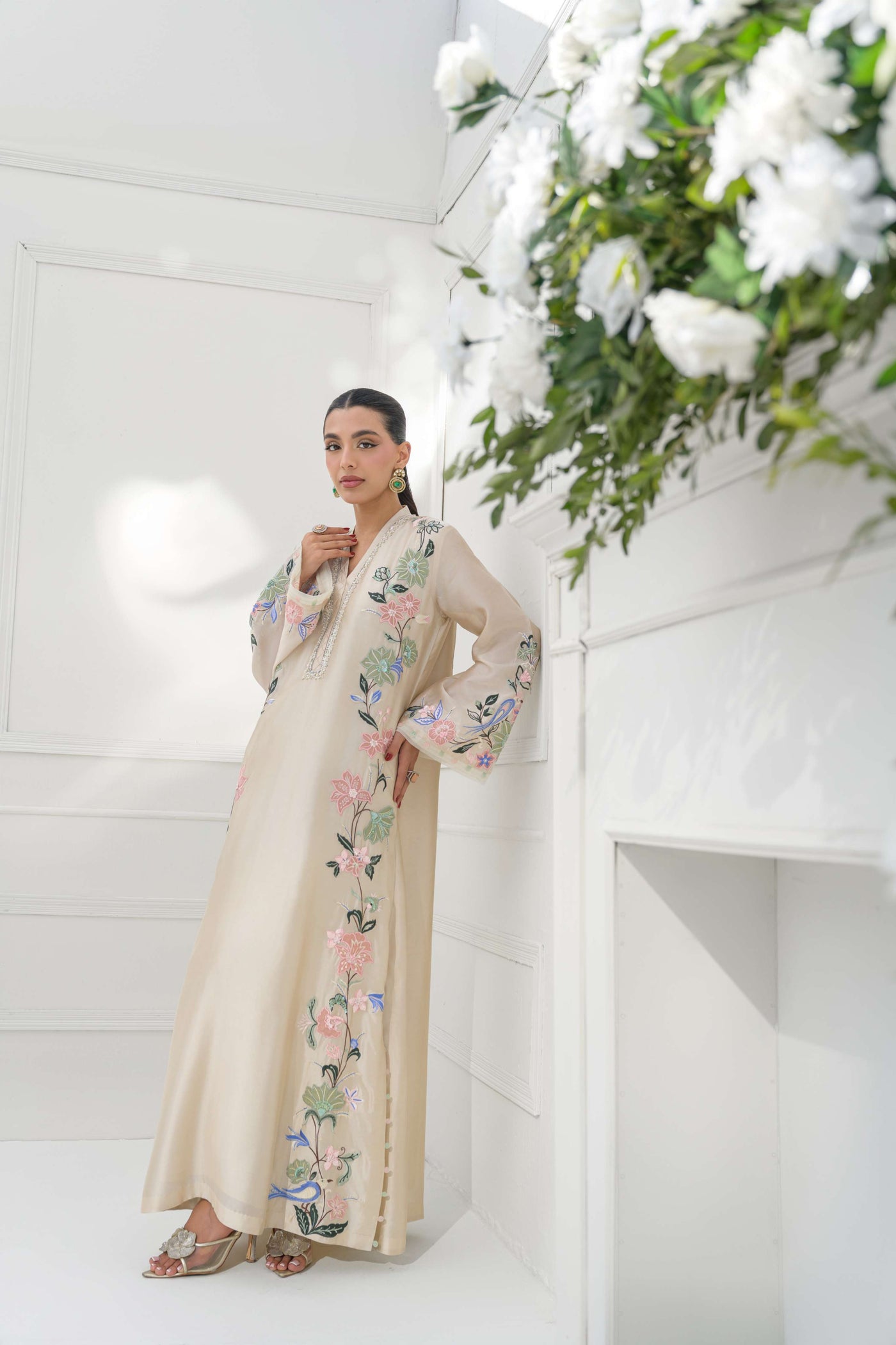 Designer Party Wear Kaftan Set with Dupatta | Women