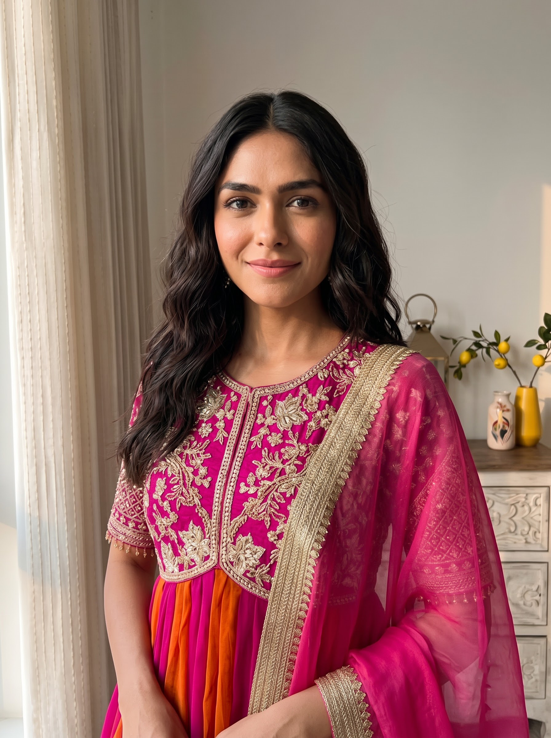 Long Dress for Women – Designer floor length evening Gown with Dupatta
